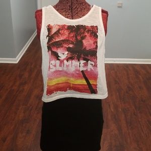 Crop top with lace back